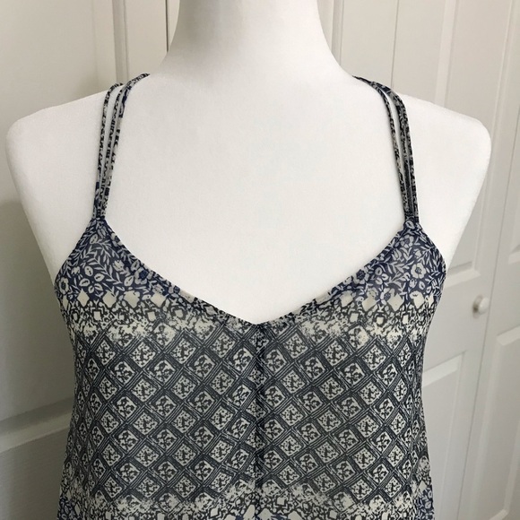 Madewell Moroccan Tile Print Cross Back Blue Maxi Dress Small - Picture 4 of 17